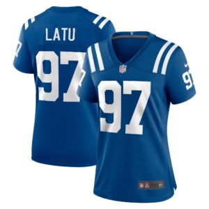 Laiatu Latu Indianapolis Colts Women's Game Jersey -  Royal