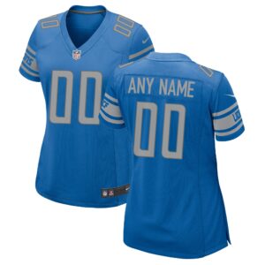 Detroit Lions  Women's Custom Game Jersey - Blue