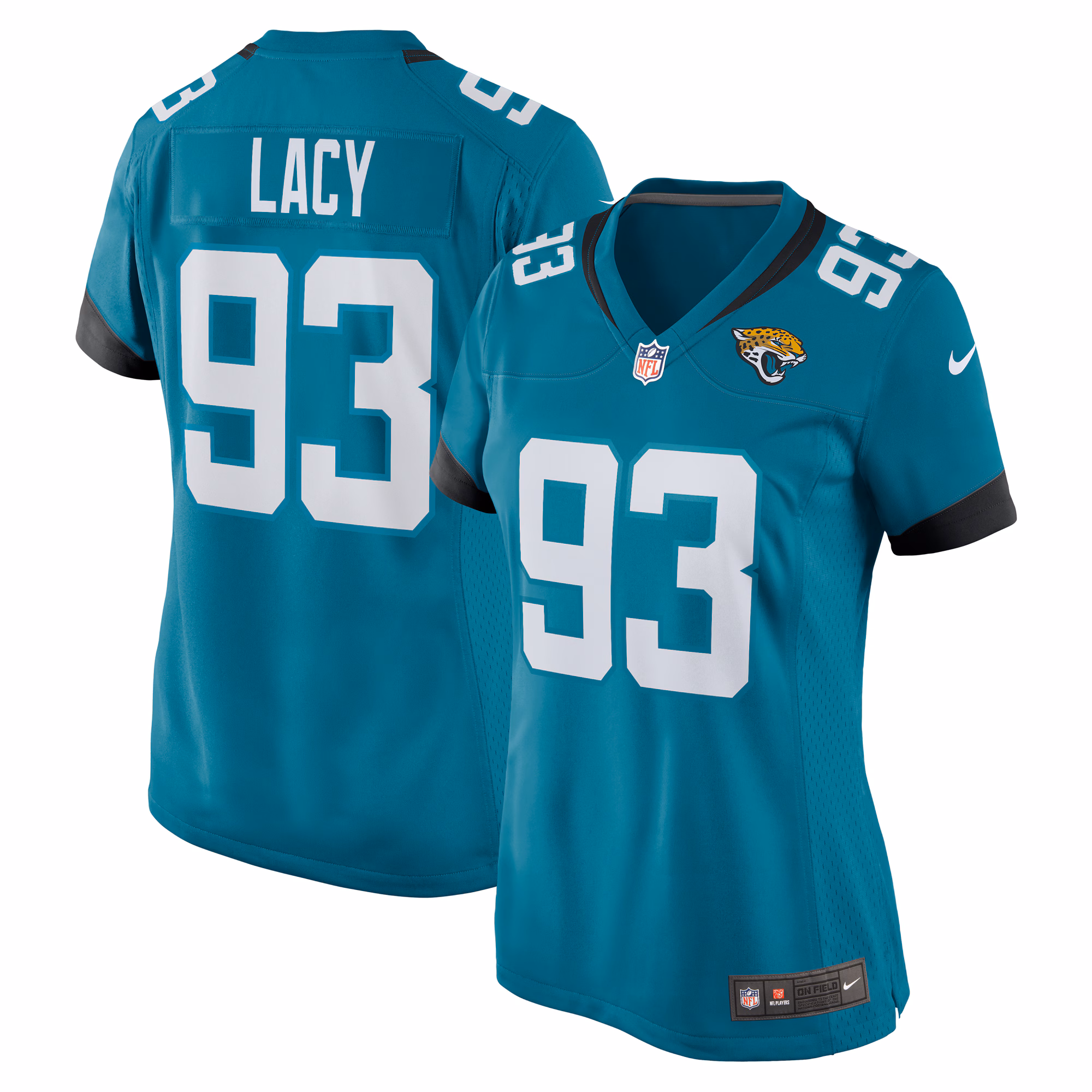 Tyler Lacy Jacksonville Jaguars Women's Team Game Jersey -  Teal