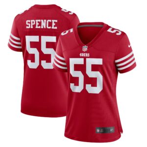 Akeem Spence San Francisco 49ers  Women's Home Game Player Jersey - Scarlet