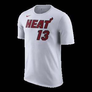 Bam Adebayo Miami HEAT Association White Name & Number Youth Tee