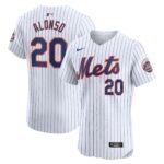 Men's New York Mets Pete Alonso  White Home Elite Jersey