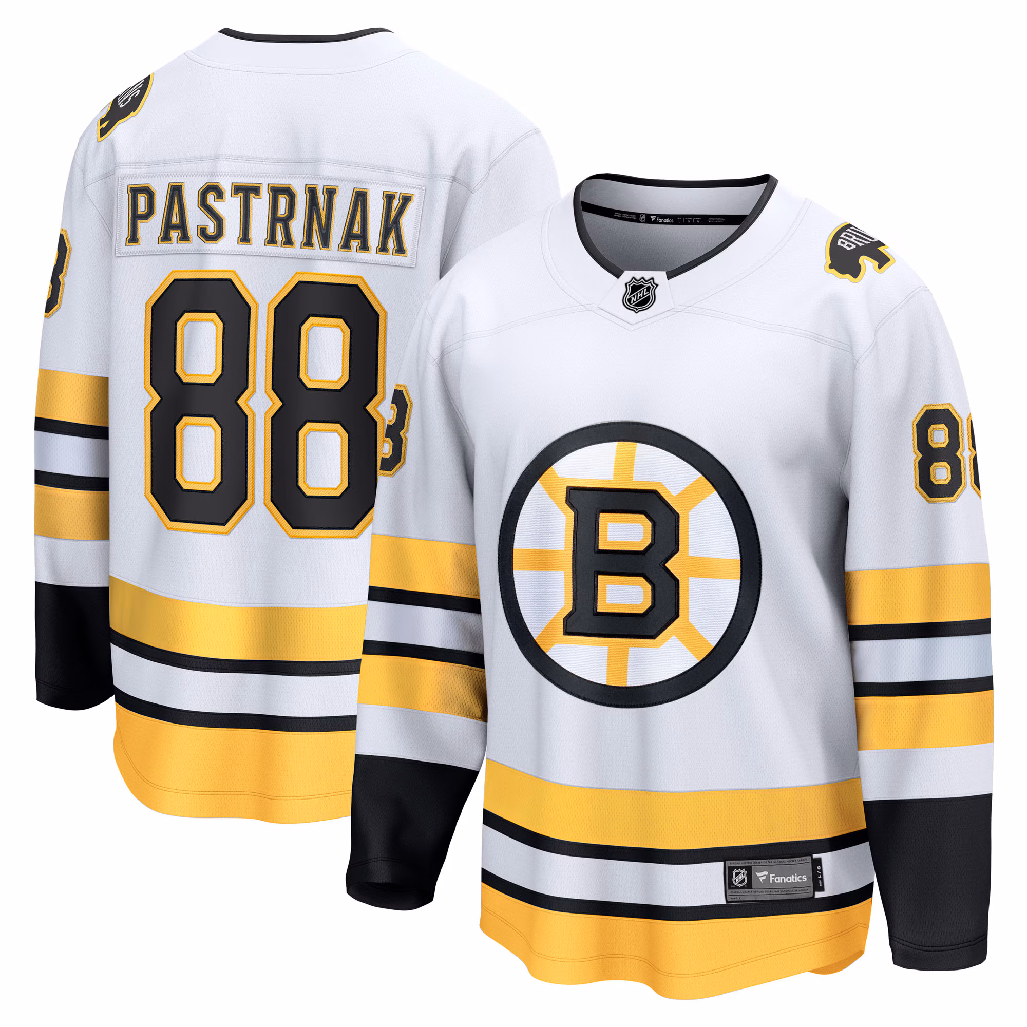 Boston Bruins David Pastrnak #88 Fanatics White Away Breakaway Player Jersey