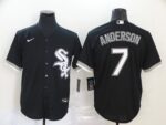Men's Chicago White Sox #7 Tim Anderson Black Stitched Cool Base  Jersey