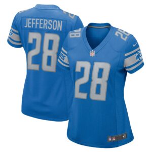 Jermar Jefferson Detroit Lions  Women's Game Jersey - Blue