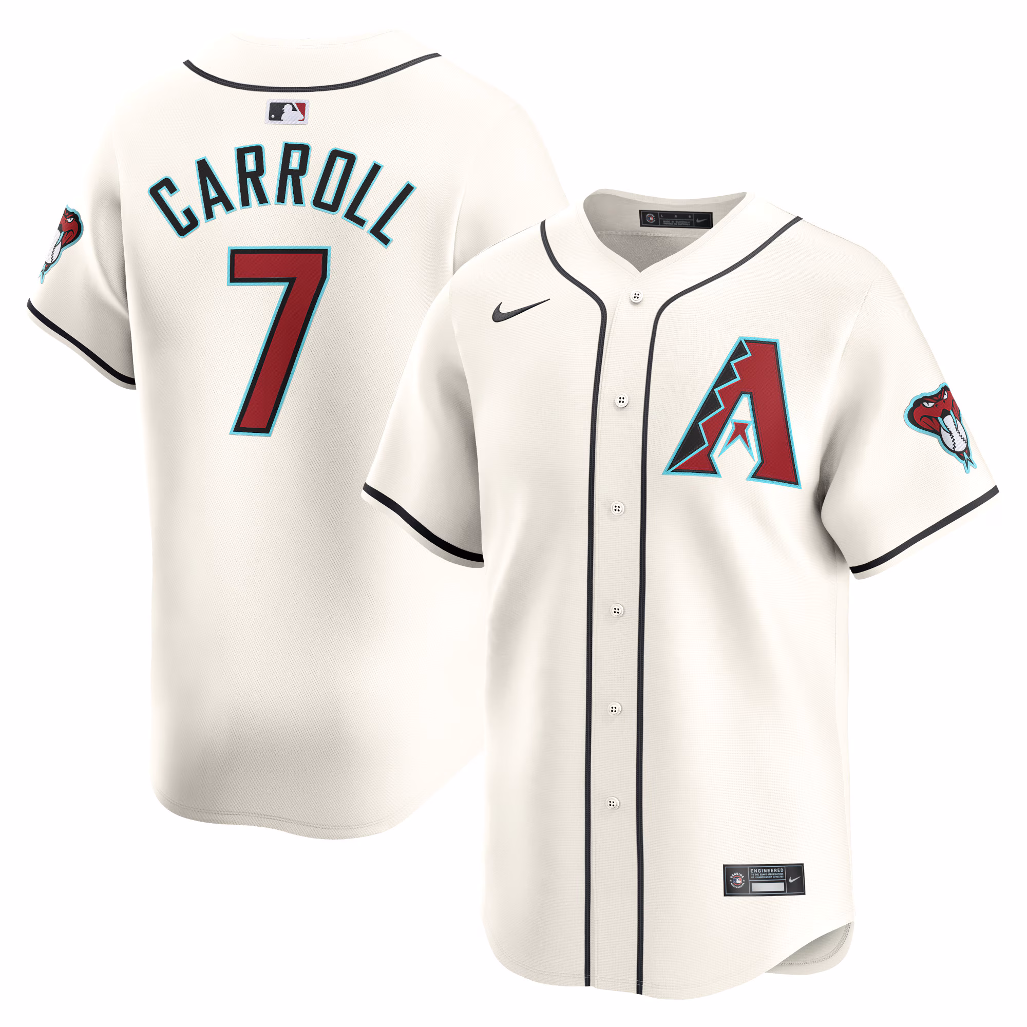 Arizona Diamondbacks Corbin Carroll #7 White Home Limited Player Jersey