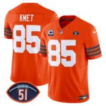 Cole Kmet #85 Chicago Bears CHI Dick Butkus Patch Throwback Vapor Limited Jersey - All Stitched