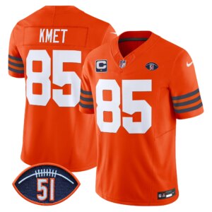 Cole Kmet #85 Chicago Bears CHI Dick Butkus Patch Throwback Vapor Limited Jersey - All Stitched