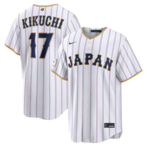 Yusei Kikuchi #17 Japan Baseball 2026 World Baseball Classic Home Stadium Jersey - White