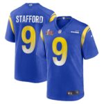 Matthew Stafford #9 Los Angeles Rams  Super Bowl LVI Bound Game Patch Jersey - Royal
