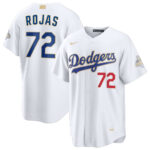 Miguel Rojas #72 Los Angeles Dodgers 250th Patch White 2026 Gold Collection Stadium Jersey - White