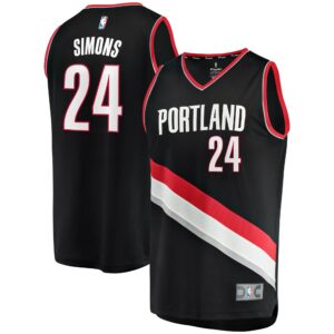 Anfernee Simons Portland Trail Blazers  Fast Break Replica Jersey - Icon Edition - Black