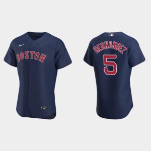 Men's Boston Red Sox #5 Enrique Hernandez Flex Base Alternate Jersey - Navy