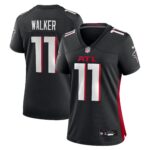Women's Atlanta Falcons Jalon Walker #11 Black Team Game Jersey