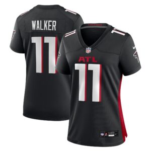 Women's Atlanta Falcons Jalon Walker #11 Black Team Game Jersey