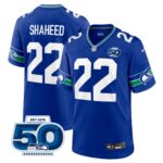 Seattle Seahawks Rashid Shaheed #22 Royal Alternate 50th Season Game Jersey