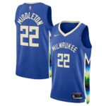 Khris Middleton Milwaukee Bucks Unisex 2022/23 Swingman Jersey - City Edition - Royal