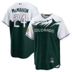 Men's Colorado Rockies Ryan McMahon  White/Forest Green City Connect Replica Player Jersey