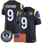 Matthew Stafford #9 Los Angeles Rams 2025 United States 250th Anniversary Patch Vapor Limited Jersey - All Stitched