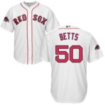 Boston Red Sox #50 Mookie Betts White New Cool Base 2018 World Series Champions Stitched Jersey