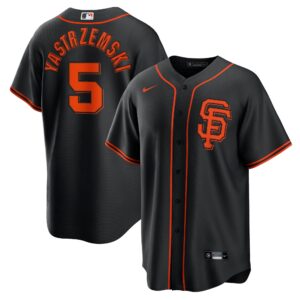 Men's San Francisco Giants Mike Yastrzemski  Black Alternate Replica Player Name Jersey