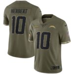 Justin Herbert Los Angeles Chargers  2022 Salute To Service Limited Jersey - Olive