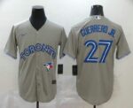 Men's Toronto Blue Jays #27 Vladimir Guerrero Jr. Gray Stitched Cool Base  Jersey