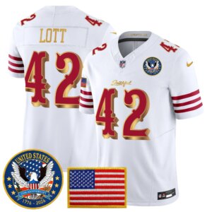 Ronnie Lott #42 San Francisco 49ers United States 250th Anniversary Patch Vapor Limited Jersey - All Stitched