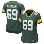 David Bakhtiari Green Bay Packers  Women's Game Jersey - Green
