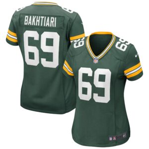 David Bakhtiari Green Bay Packers  Women's Game Jersey - Green