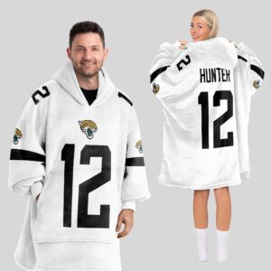 Adult 12 Jacksonville Football Unisex Blanket Hoodie