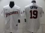 Men's  San Diego Padres #19 Tony Gwynn White Stitched Throwback Cool Base Jersey