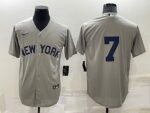 Men's New York Yankees #7 Mickey Mantle Field of Dreams Gray Jersey