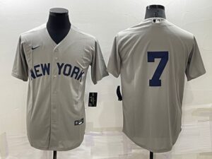 Men's New York Yankees #7 Mickey Mantle Field of Dreams Gray Jersey