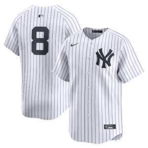 Men's New York Yankees #8 Yogi Berra  White Home Limited Player Jersey