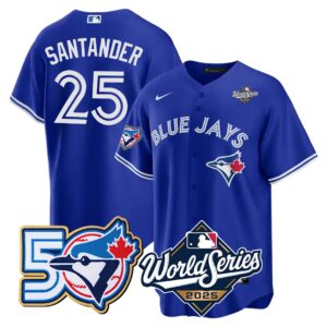 Anthony Santander #25 Toronto Blue Jays 50th World Series Limited Jersey Stitched Royal