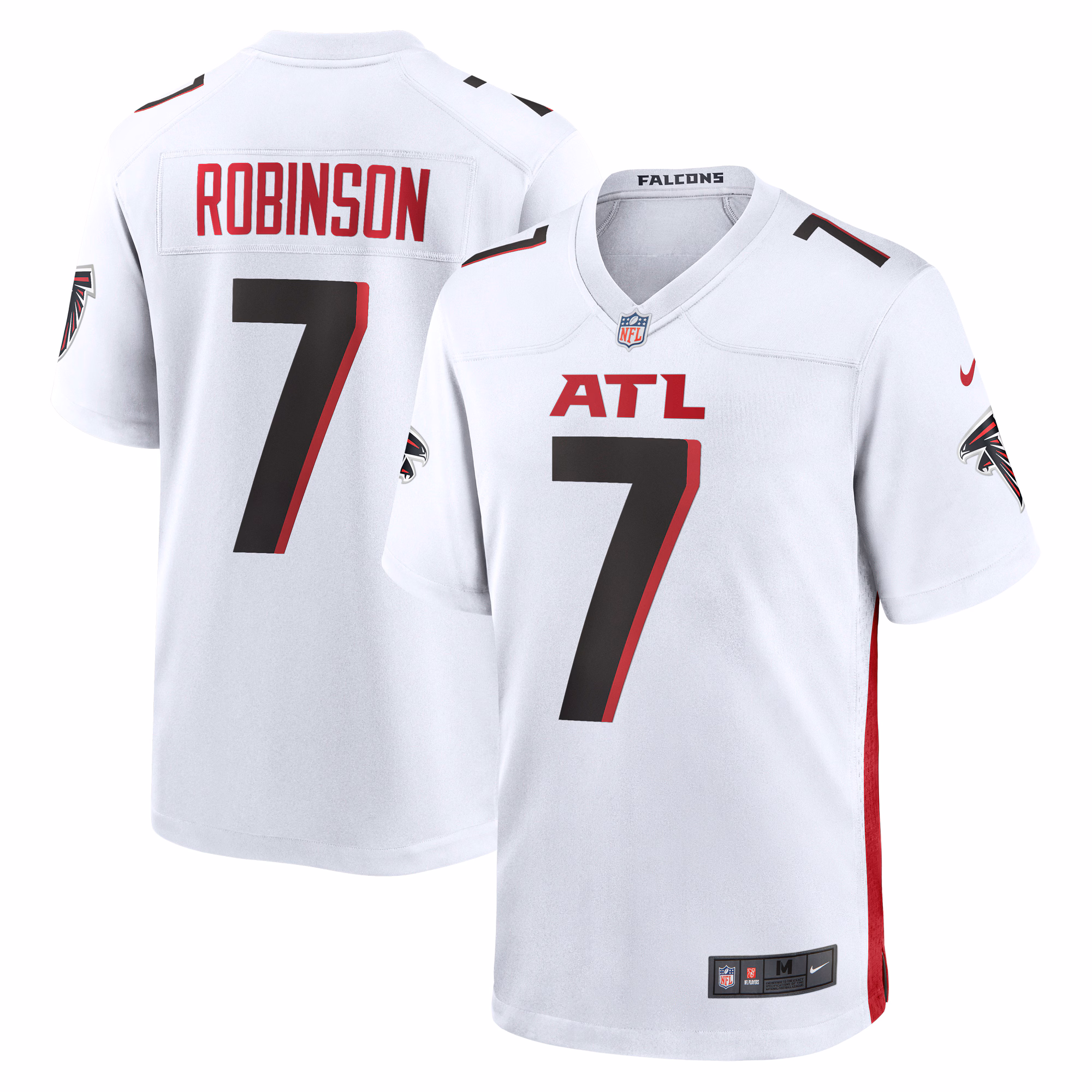 Atlanta Falcons Bijan Robinson #7 White Game Jersey