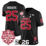 Hoosiers #25 Indiana Hoosiers Vapor Limited Football Jersey - 2025 National Champions - All Stitched
