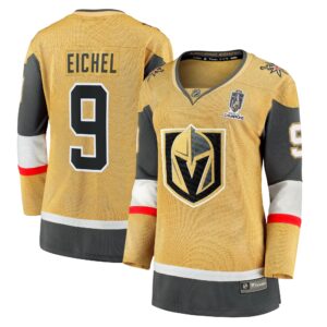 Jack Eichel Vegas Golden Knights Women's 2023 Stanley Cup Champions Home Breakaway Player Jersey - Gold