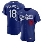 Men's Los Angeles Dodgers #18 Yoshinobu Yamamoto Flexbase  Royal Blue Jersey