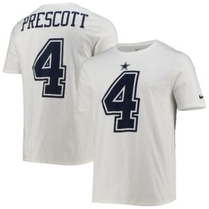 Men's Dak Prescott White Dallas Cowboys Player Pride Color Rush Name & Number T-Shirt