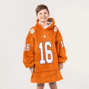 Kid 16 Clemson Football Unisex Blanket Hoodie
