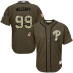 Philadelphia Phillies #99 Mitch Williams Green Salute to Service Stitched Jersey