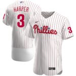 Men's  Philadelphia Phillies #3 Bryce Harper White Home 2020 Player Jersey
