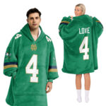 Adult 4 Notre Dame Football Unisex Blanket Hoodie
