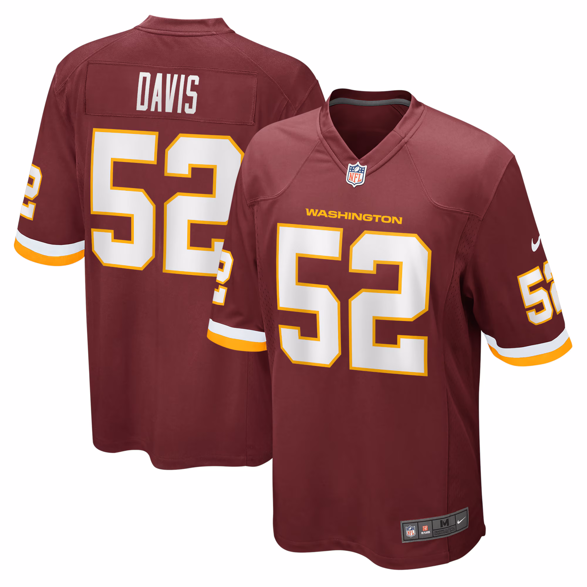 Jamin Davis Washington Football Team 2021 Draft First Round Pick Game Jersey - Burgundy