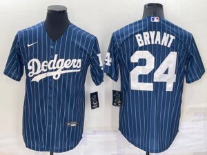 Men's  Los Angeles Dodgers #24 Kobe Bryant Blue Throwback Cool Base Jersey