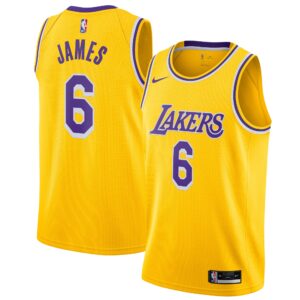 LeBron James Los Angeles Lakers 2021/22 #6 Swingman Player Jersey - Gold - Icon Edition