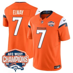 John Elway #7 Denver Broncos DEN AFC West Champions Patch Vapor Limited Jersey V2 - All Stitched