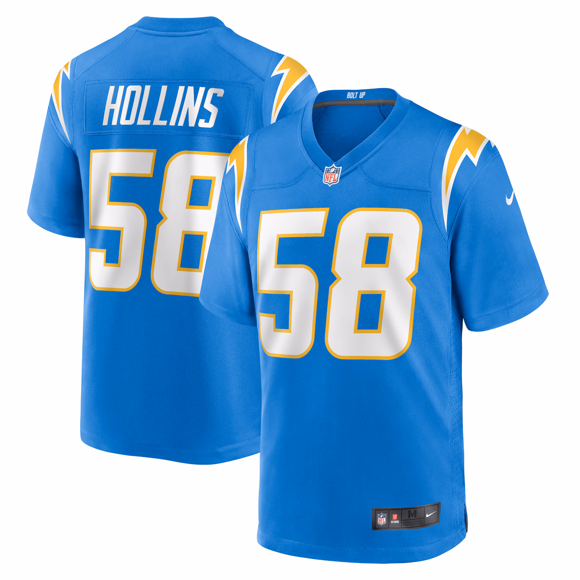 Justin Hollins Los Angeles Chargers  Game Jersey -  Powder Blue